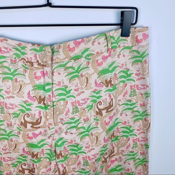 Vintage Tibi Jungle Print Pants Pink Green Animal Print Tropical Designer 10 - Picture 3 of 14